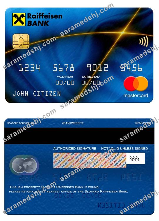 Slovakia Raiffeisen Bank mastercard